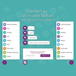All in One Support Button + Callback Request. WhatsApp, Messenger, Telegram, LiveChat and more...